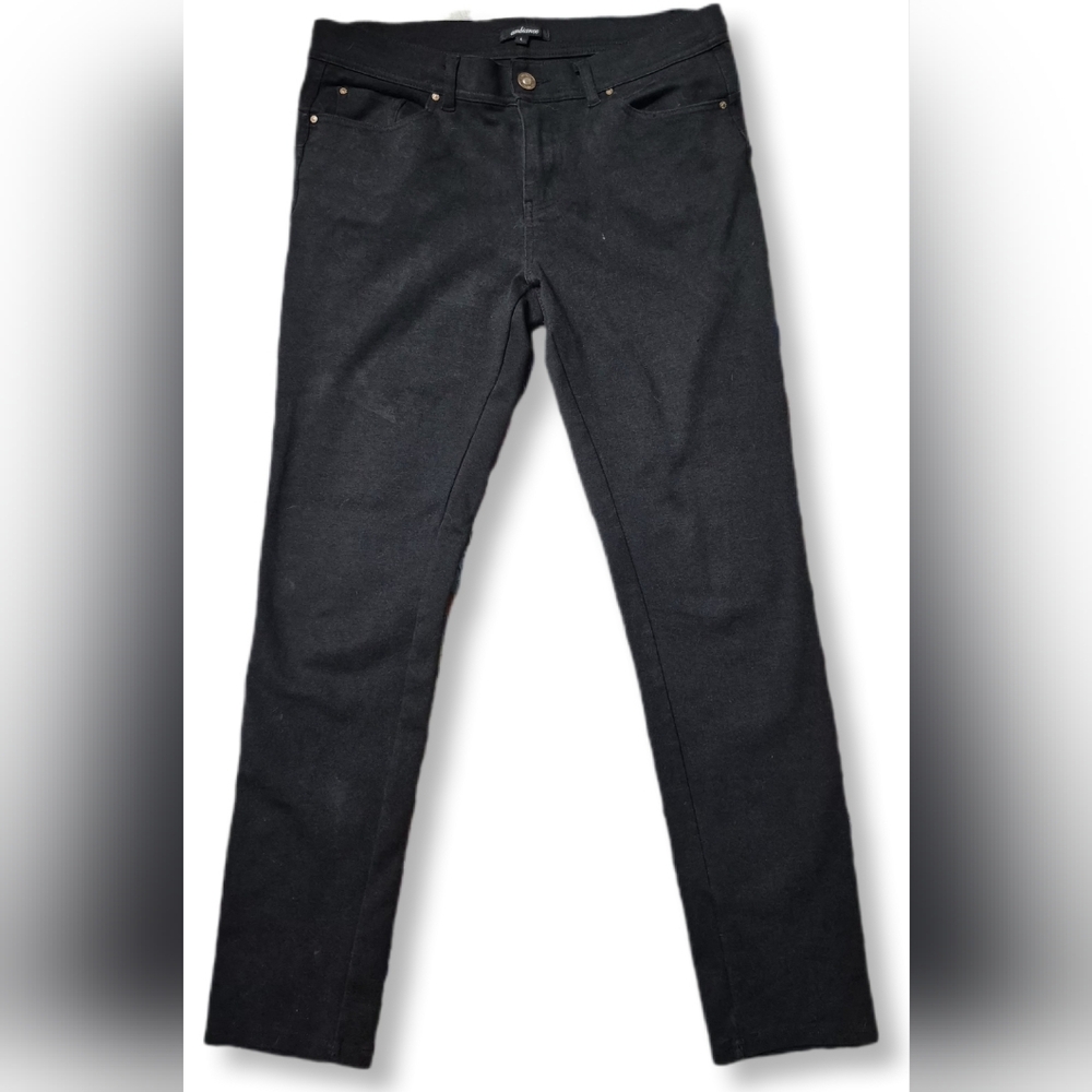 Ambiance Women's Black Stretch Fitted Skinny Jean Pants Size Large